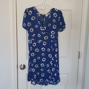 Blue floral dress